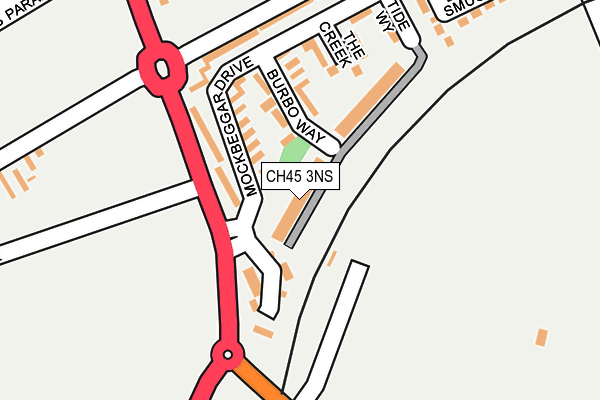 CH45 3NS map - OS OpenMap – Local (Ordnance Survey)