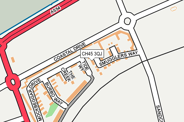 CH45 3QJ map - OS OpenMap – Local (Ordnance Survey)