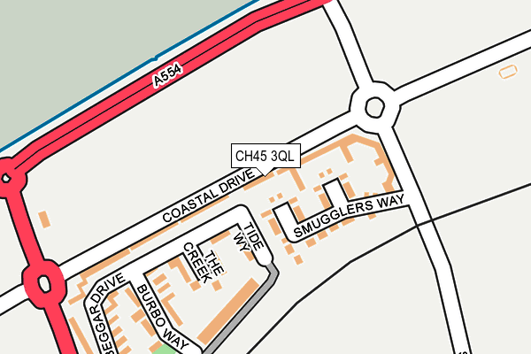 CH45 3QL map - OS OpenMap – Local (Ordnance Survey)