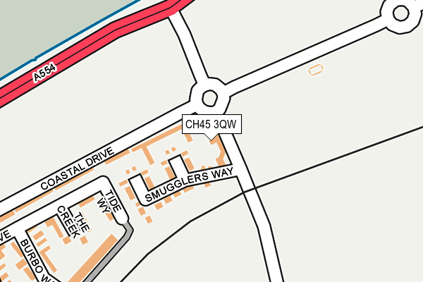 CH45 3QW map - OS OpenMap – Local (Ordnance Survey)