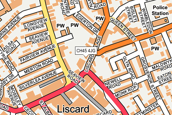 CH45 4JG map - OS OpenMap – Local (Ordnance Survey)