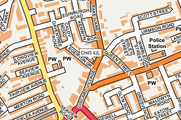 CH45 4JL map - OS OpenMap – Local (Ordnance Survey)