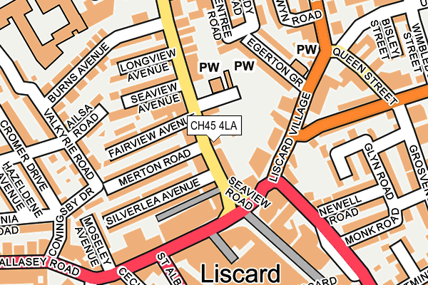 CH45 4LA map - OS OpenMap – Local (Ordnance Survey)