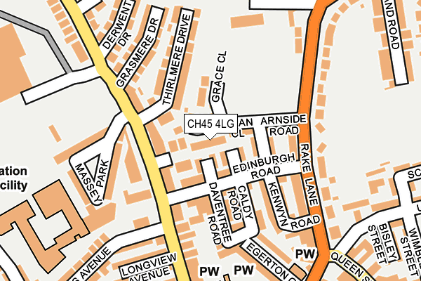 CH45 4LG map - OS OpenMap – Local (Ordnance Survey)