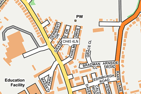 CH45 4LN map - OS OpenMap – Local (Ordnance Survey)