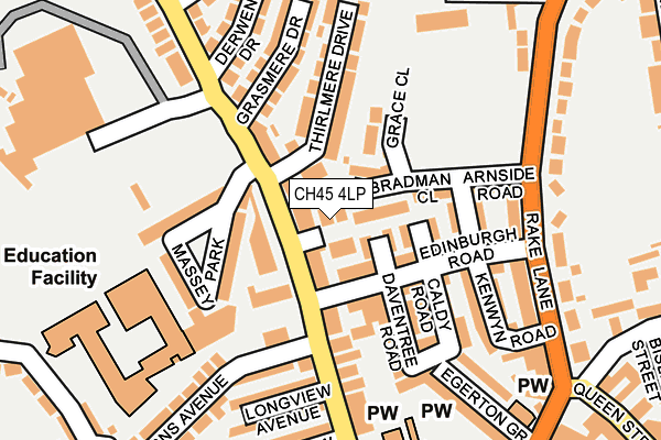 CH45 4LP map - OS OpenMap – Local (Ordnance Survey)