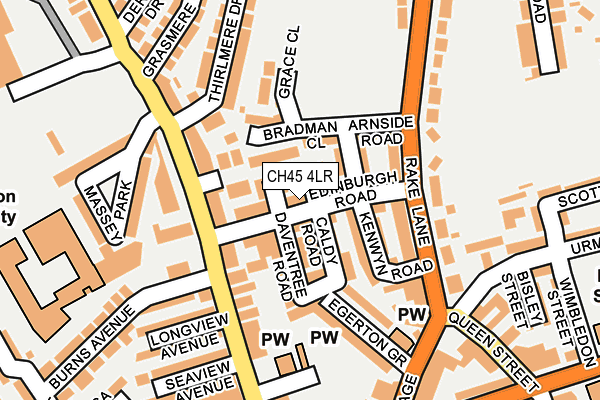 CH45 4LR map - OS OpenMap – Local (Ordnance Survey)