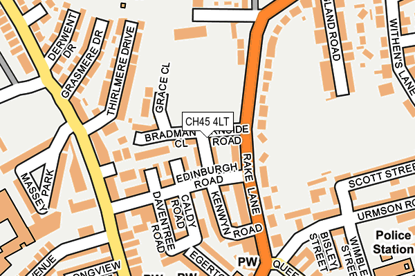 CH45 4LT map - OS OpenMap – Local (Ordnance Survey)