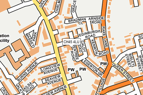 CH45 4LU map - OS OpenMap – Local (Ordnance Survey)