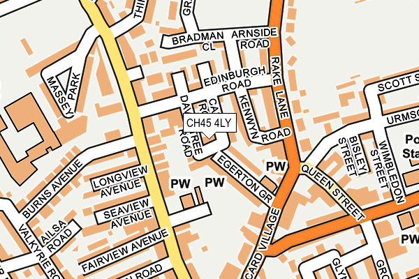 CH45 4LY map - OS OpenMap – Local (Ordnance Survey)