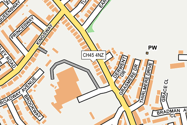 CH45 4NZ map - OS OpenMap – Local (Ordnance Survey)