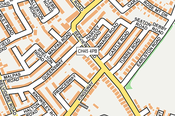 CH45 4PB map - OS OpenMap – Local (Ordnance Survey)