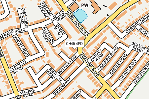 CH45 4PD map - OS OpenMap – Local (Ordnance Survey)