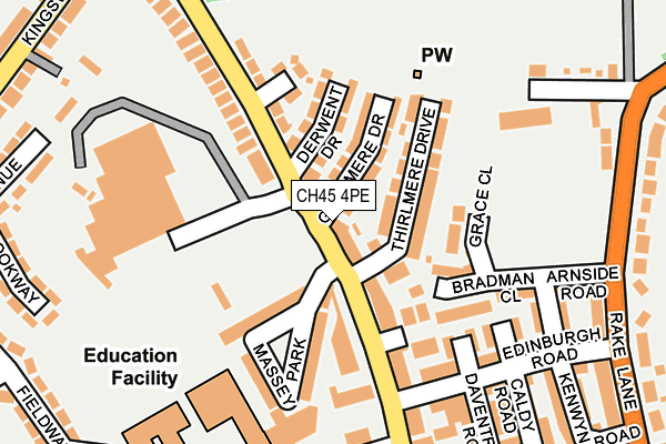 CH45 4PE map - OS OpenMap – Local (Ordnance Survey)