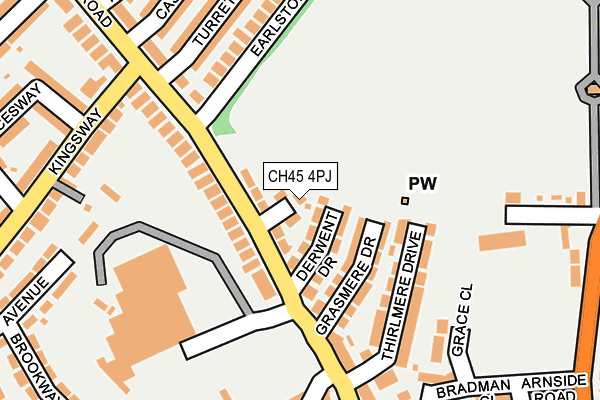 CH45 4PJ map - OS OpenMap – Local (Ordnance Survey)