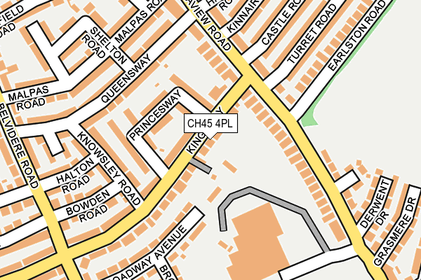 CH45 4PL map - OS OpenMap – Local (Ordnance Survey)