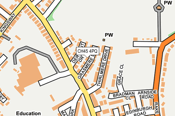 CH45 4PQ map - OS OpenMap – Local (Ordnance Survey)