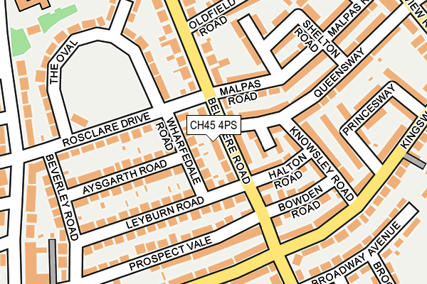 CH45 4PS map - OS OpenMap – Local (Ordnance Survey)