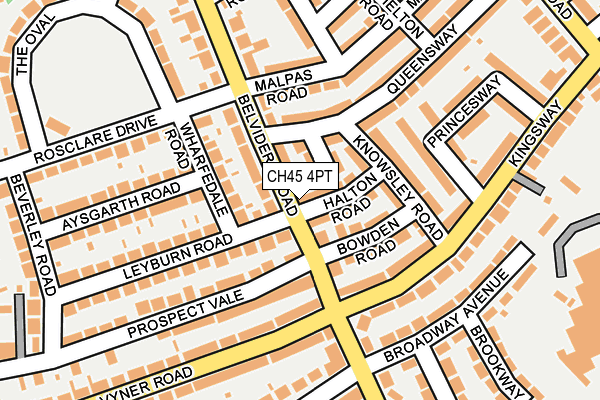 CH45 4PT map - OS OpenMap – Local (Ordnance Survey)