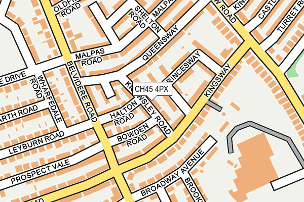 CH45 4PX map - OS OpenMap – Local (Ordnance Survey)