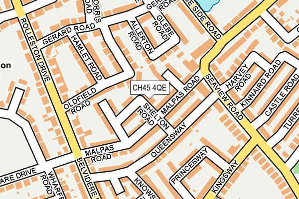 CH45 4QE map - OS OpenMap – Local (Ordnance Survey)