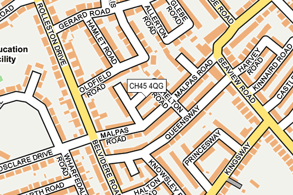 CH45 4QG map - OS OpenMap – Local (Ordnance Survey)