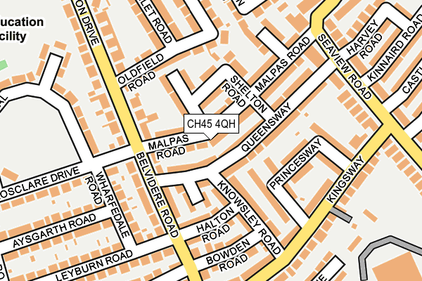 CH45 4QH map - OS OpenMap – Local (Ordnance Survey)