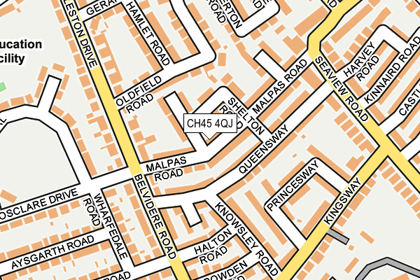 CH45 4QJ map - OS OpenMap – Local (Ordnance Survey)