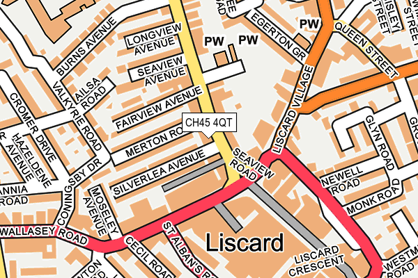 CH45 4QT map - OS OpenMap – Local (Ordnance Survey)