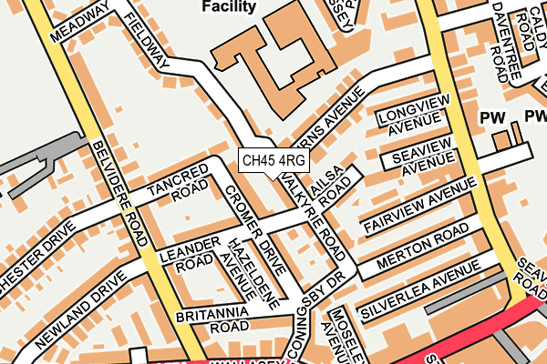 CH45 4RG map - OS OpenMap – Local (Ordnance Survey)