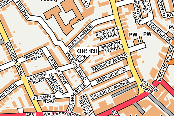 CH45 4RH map - OS OpenMap – Local (Ordnance Survey)