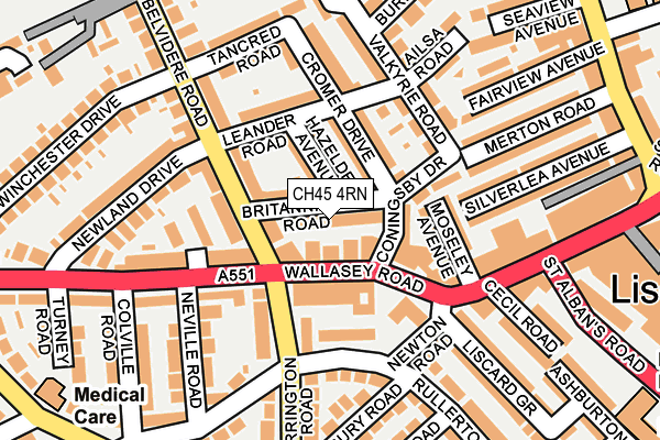 CH45 4RN map - OS OpenMap – Local (Ordnance Survey)