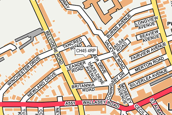 CH45 4RP map - OS OpenMap – Local (Ordnance Survey)