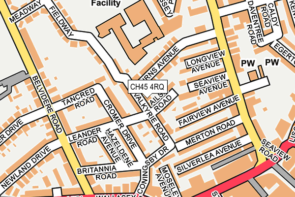 CH45 4RQ map - OS OpenMap – Local (Ordnance Survey)
