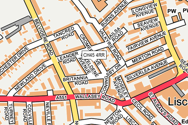 CH45 4RR map - OS OpenMap – Local (Ordnance Survey)