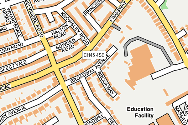 CH45 4SE map - OS OpenMap – Local (Ordnance Survey)