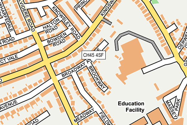 CH45 4SF map - OS OpenMap – Local (Ordnance Survey)