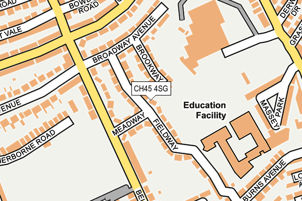 CH45 4SG map - OS OpenMap – Local (Ordnance Survey)