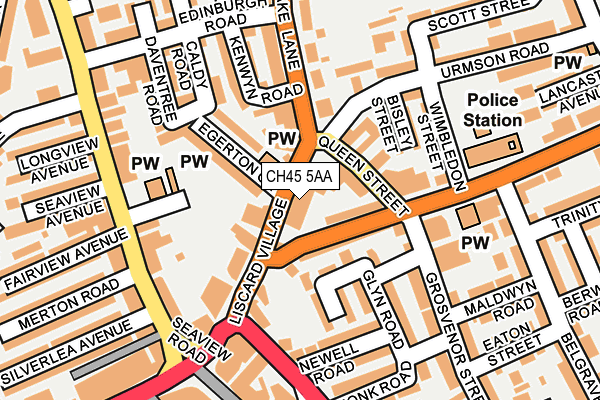 CH45 5AA map - OS OpenMap – Local (Ordnance Survey)