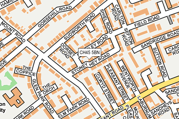CH45 5BN map - OS OpenMap – Local (Ordnance Survey)