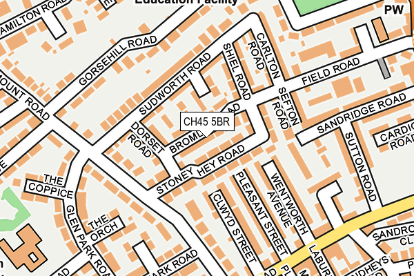 CH45 5BR map - OS OpenMap – Local (Ordnance Survey)