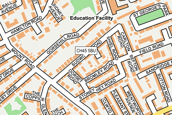 CH45 5BU map - OS OpenMap – Local (Ordnance Survey)