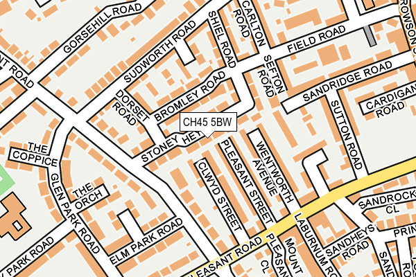 CH45 5BW map - OS OpenMap – Local (Ordnance Survey)