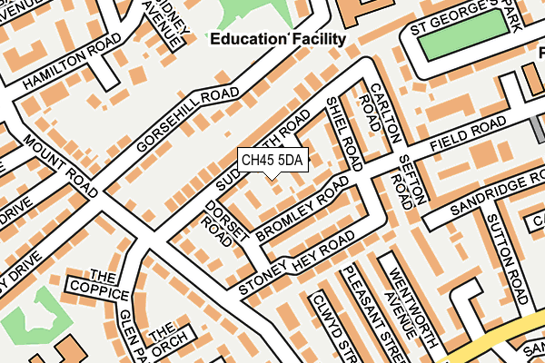 CH45 5DA map - OS OpenMap – Local (Ordnance Survey)