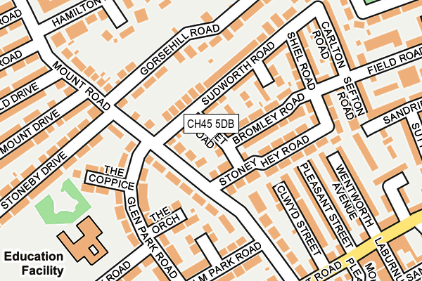 CH45 5DB map - OS OpenMap – Local (Ordnance Survey)