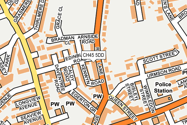 CH45 5DD map - OS OpenMap – Local (Ordnance Survey)