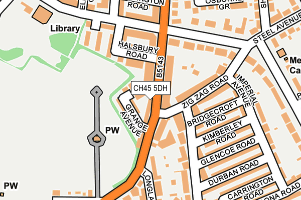 CH45 5DH map - OS OpenMap – Local (Ordnance Survey)