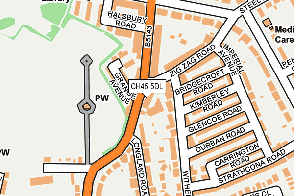 CH45 5DL map - OS OpenMap – Local (Ordnance Survey)