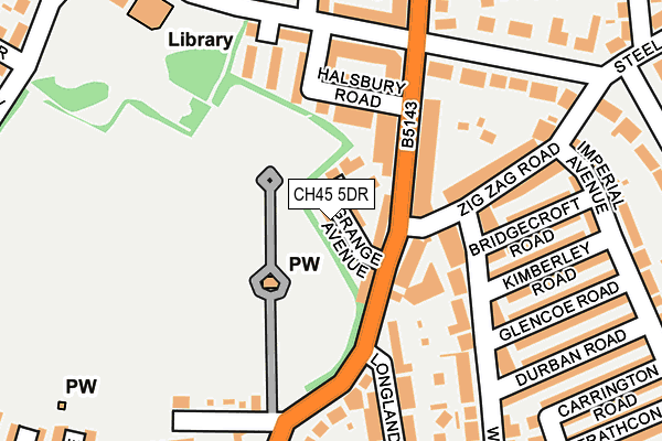 CH45 5DR map - OS OpenMap – Local (Ordnance Survey)