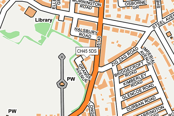 CH45 5DS map - OS OpenMap – Local (Ordnance Survey)